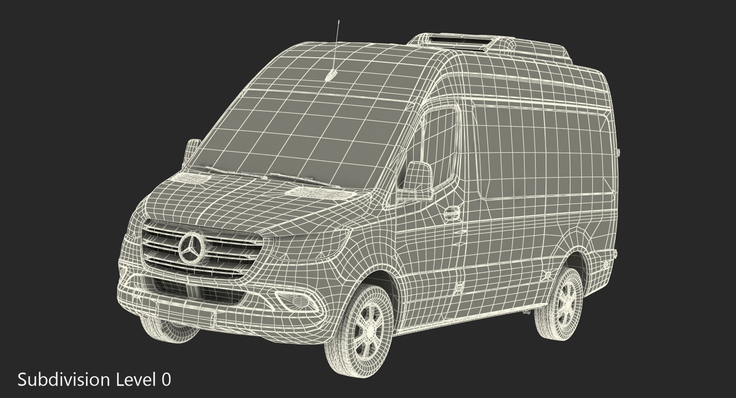 3D Mercedes Sprinter Tourer 2019 Rigged