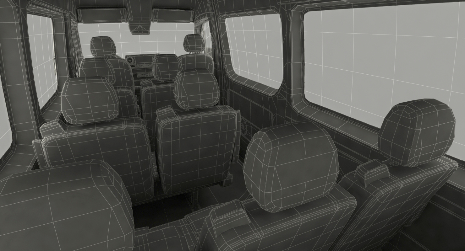 3D Mercedes Sprinter Tourer 2019 Rigged