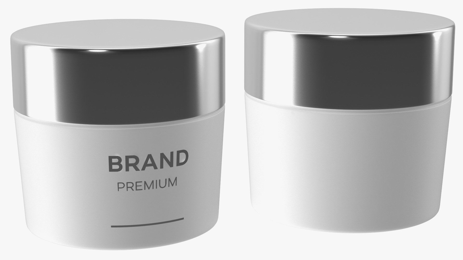 White Cosmetic Cream Jar 3D model