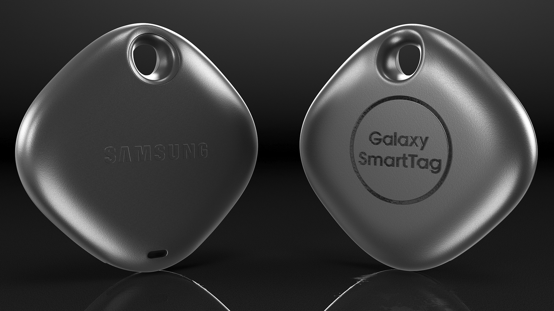 3D Samsung Galaxy Smart Tag Bluetooth Tracker Black model