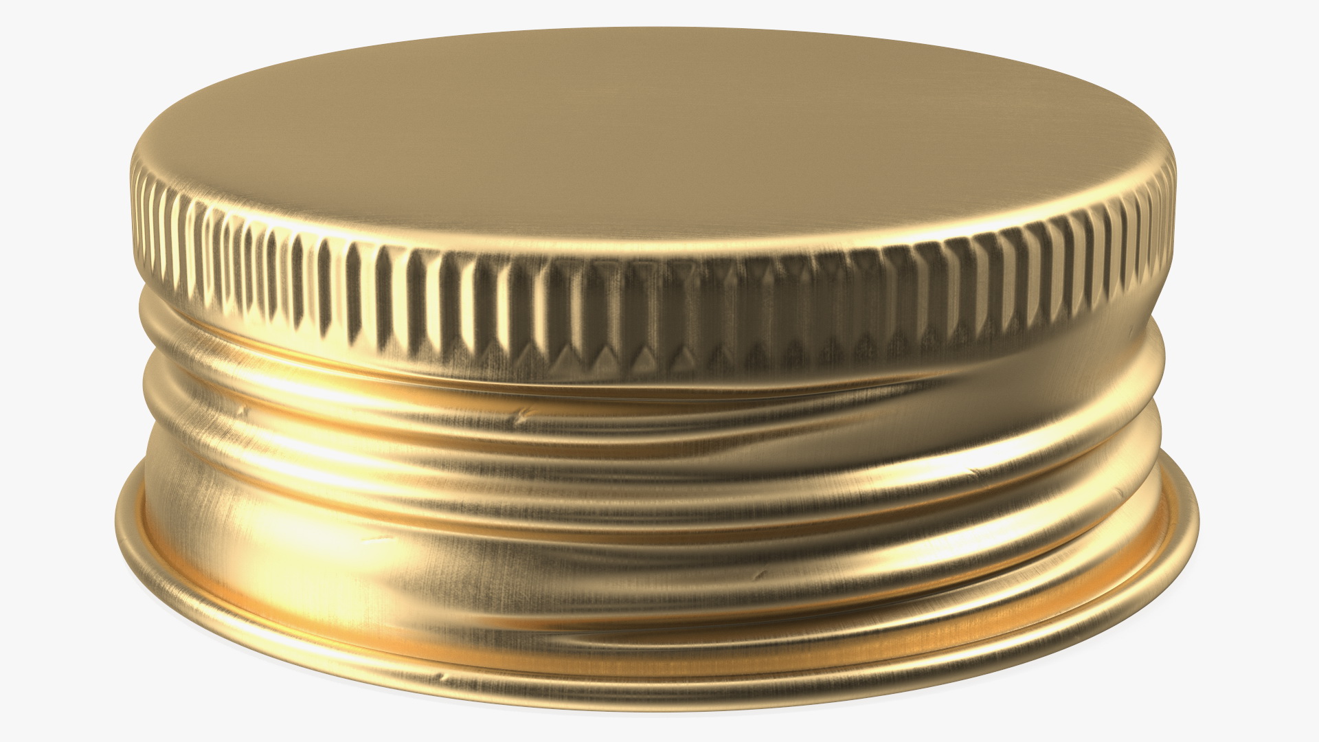 3D 28mm Round Aluminum Screw Cap Golden