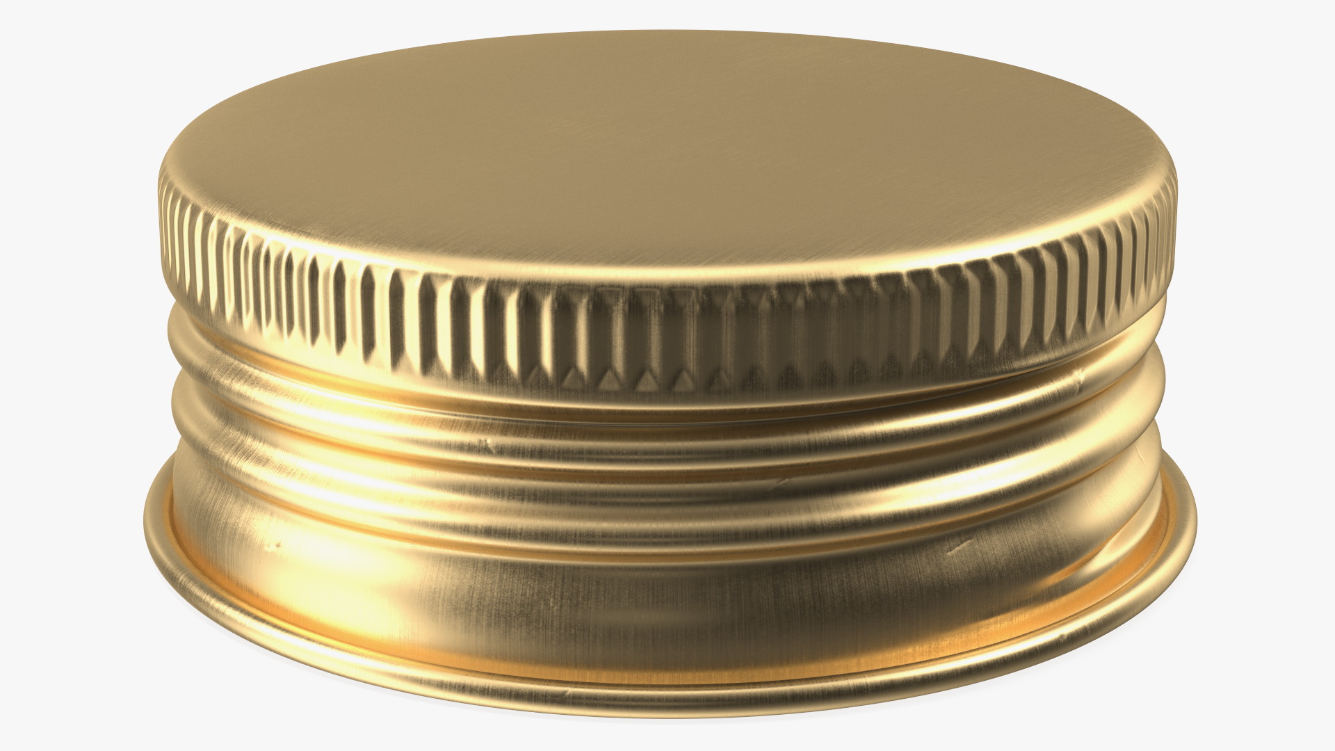 3D 28mm Round Aluminum Screw Cap Golden