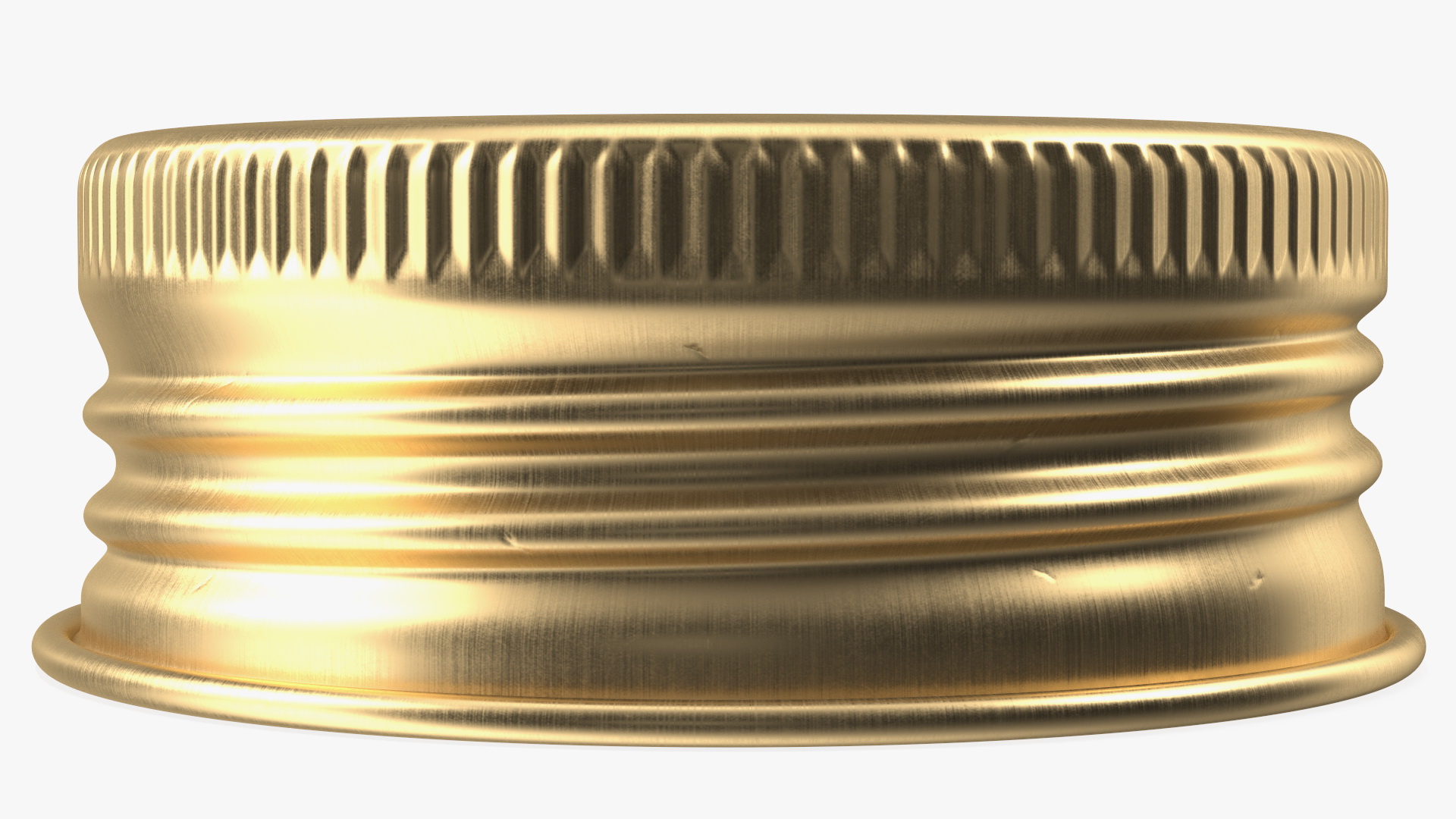 3D 28mm Round Aluminum Screw Cap Golden