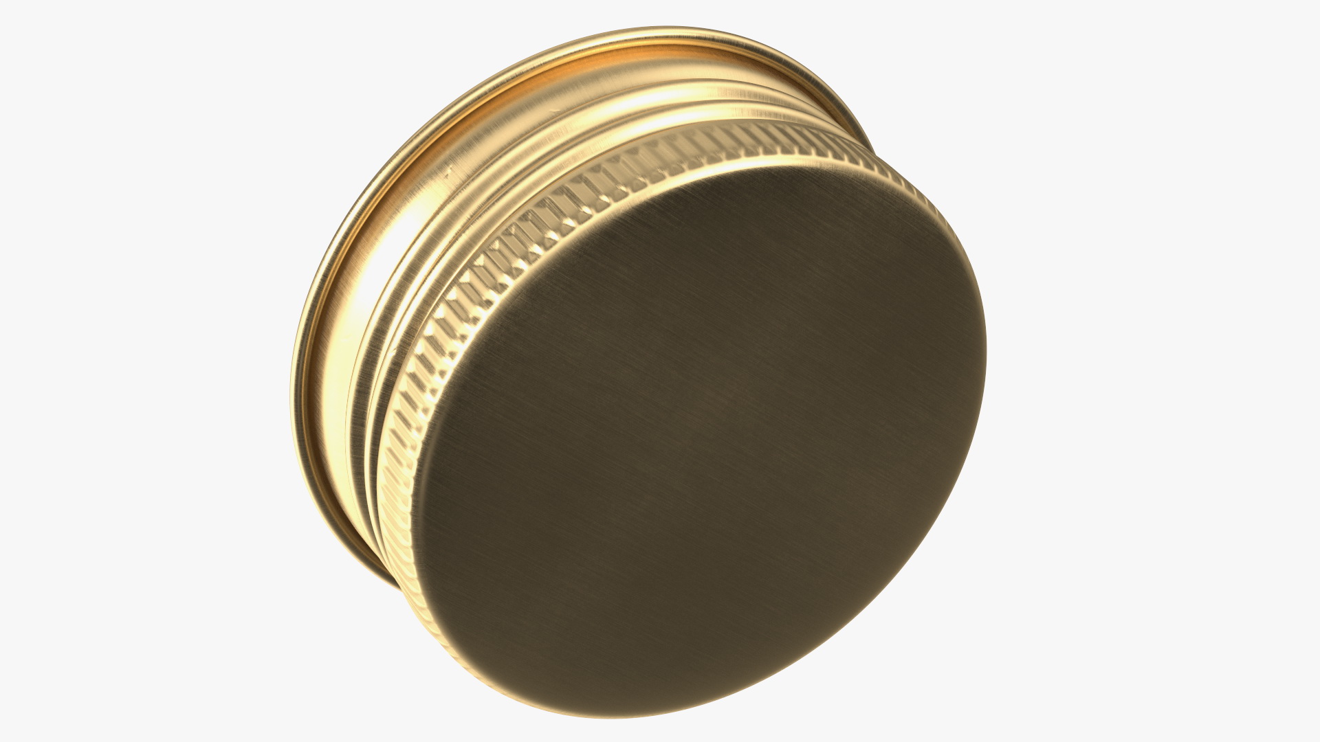 3D 28mm Round Aluminum Screw Cap Golden