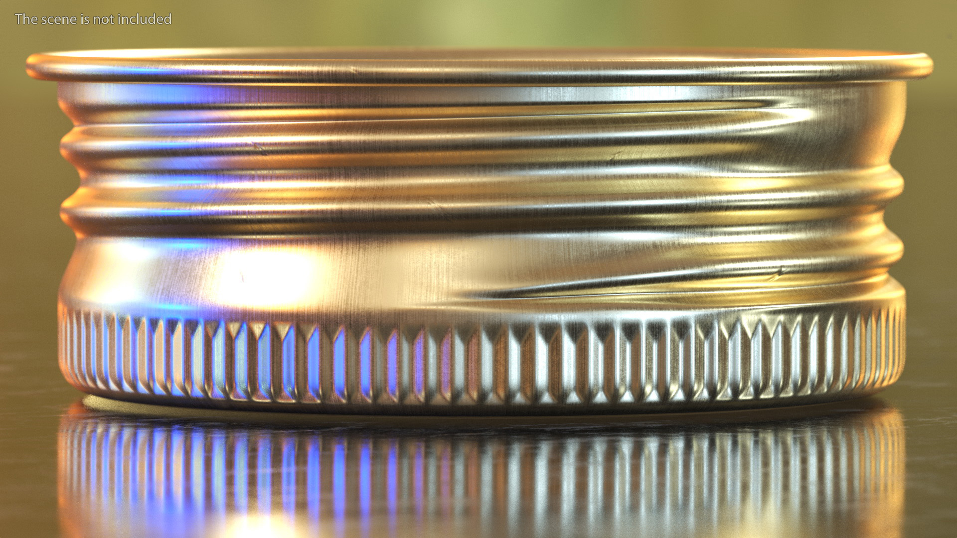 3D 28mm Round Aluminum Screw Cap Golden
