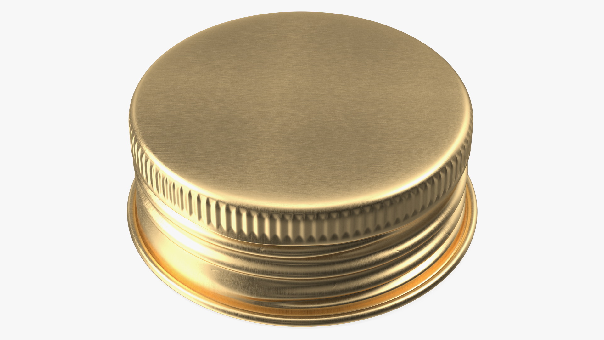 3D 28mm Round Aluminum Screw Cap Golden