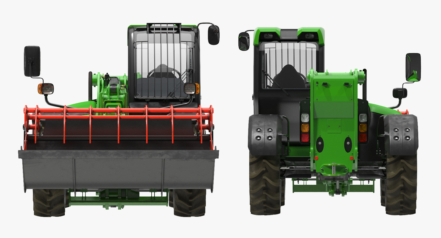 3D model Hydraulic Forklift Bucket Generic Rigged