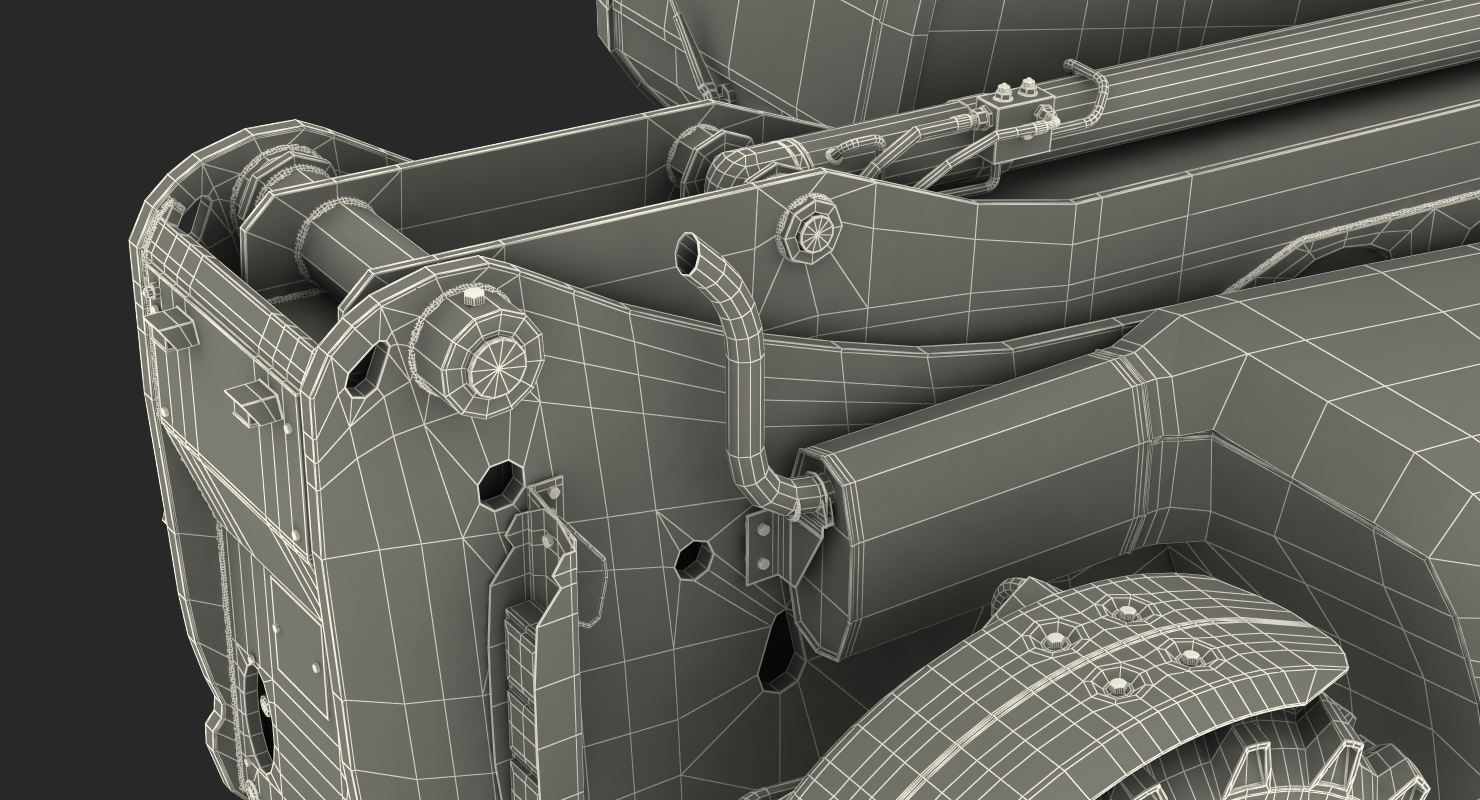 3D model Hydraulic Forklift Bucket Generic Rigged