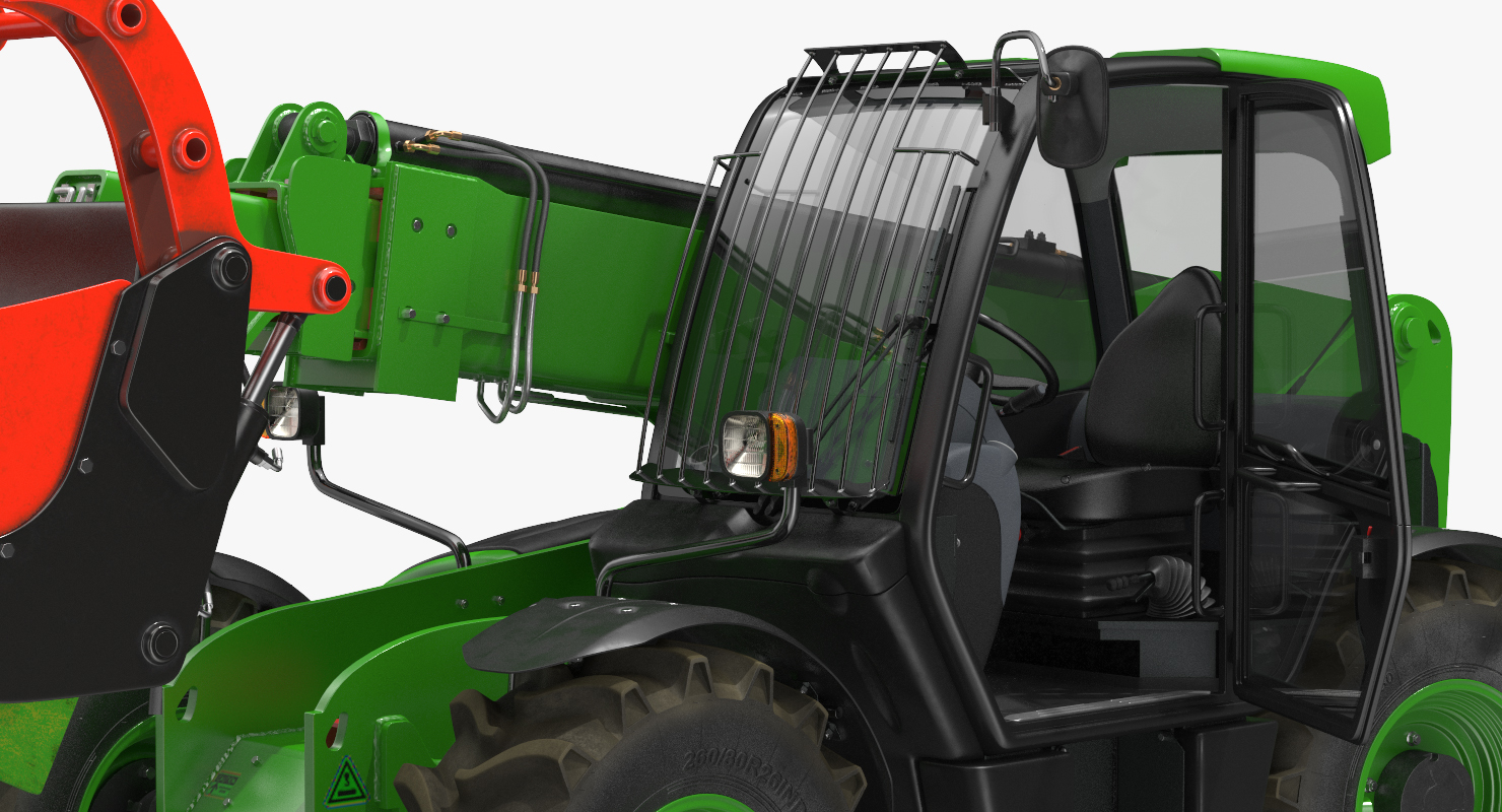 3D model Hydraulic Forklift Bucket Generic Rigged
