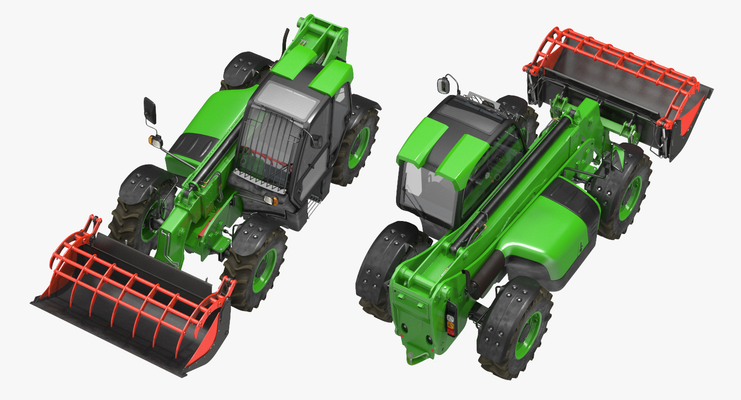 3D model Hydraulic Forklift Bucket Generic Rigged