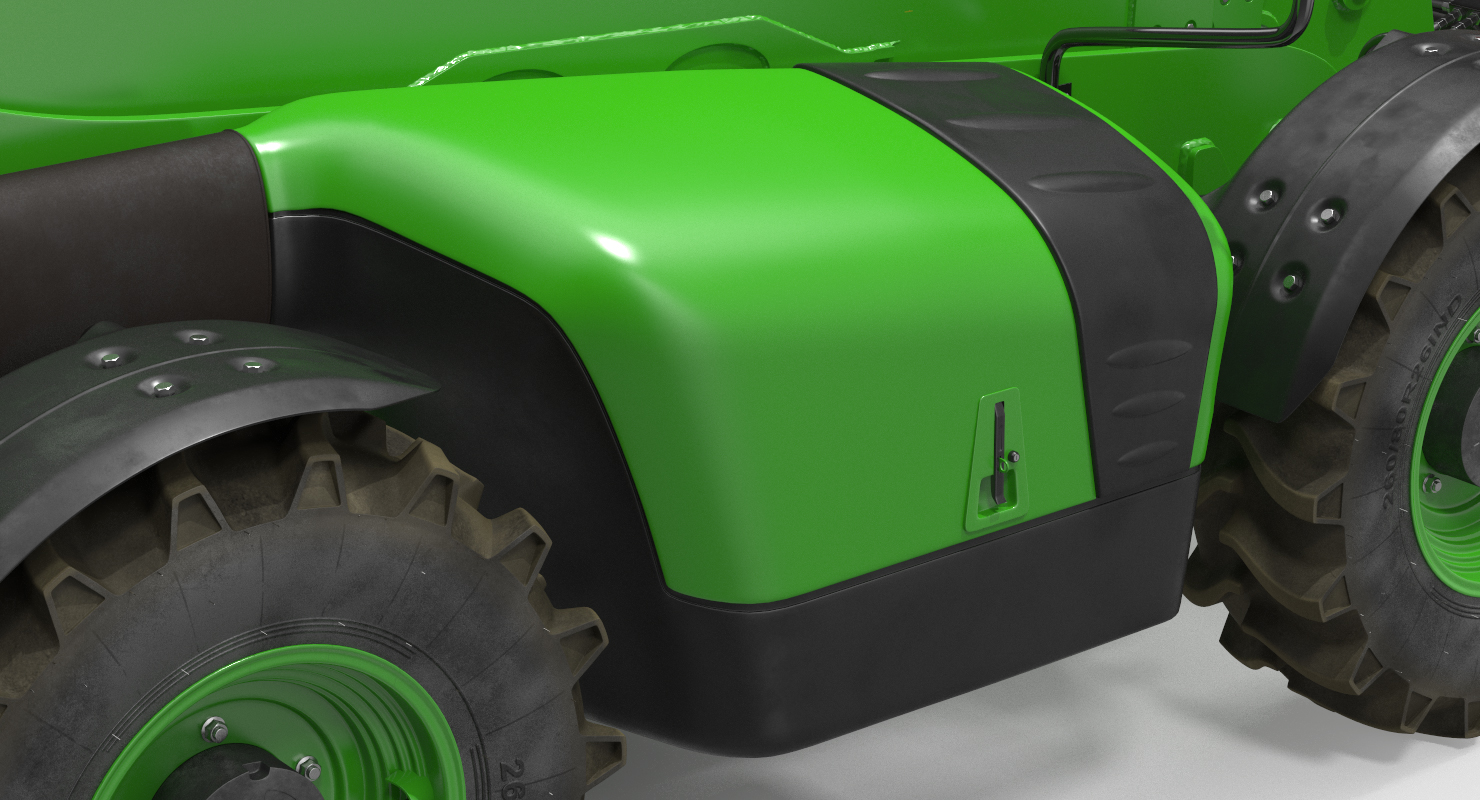 3D model Hydraulic Forklift Bucket Generic Rigged