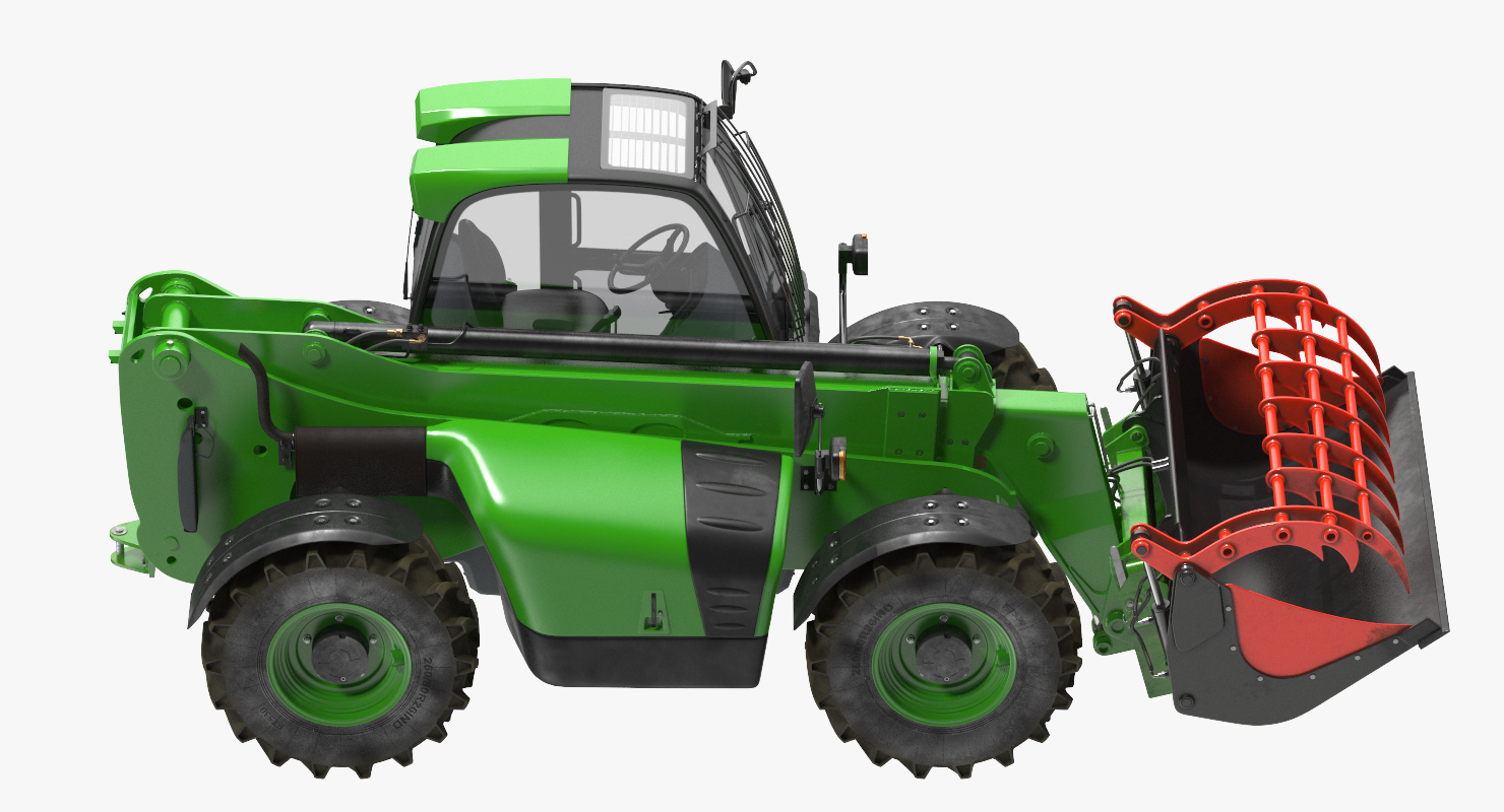 3D model Hydraulic Forklift Bucket Generic Rigged