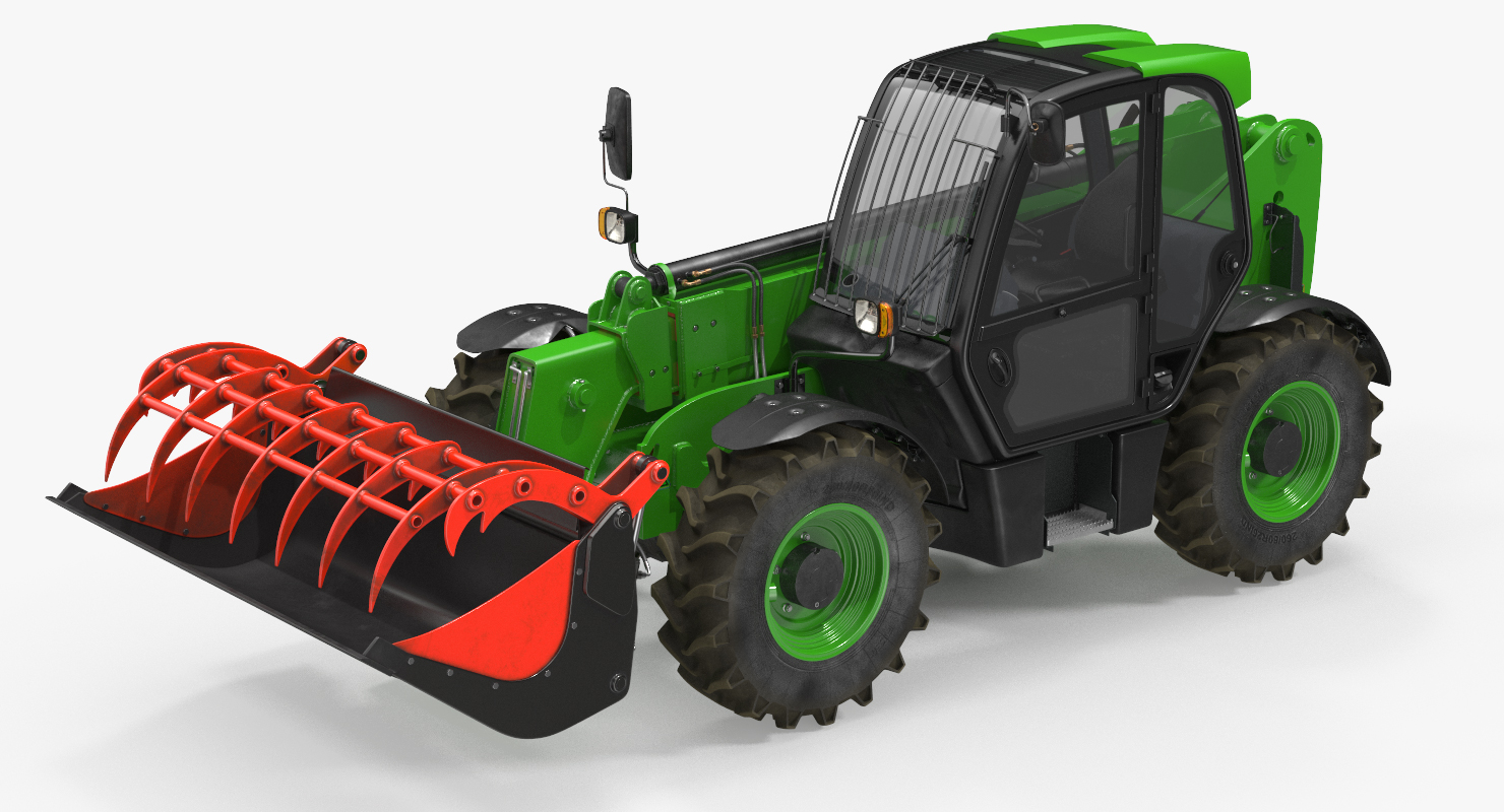 3D model Hydraulic Forklift Bucket Generic Rigged
