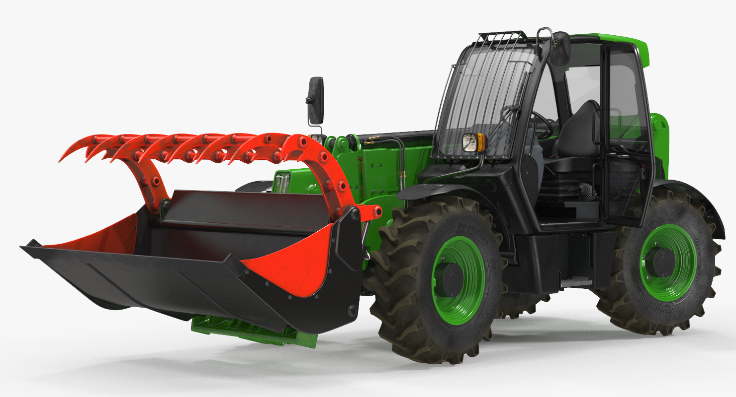 3D model Hydraulic Forklift Bucket Generic Rigged