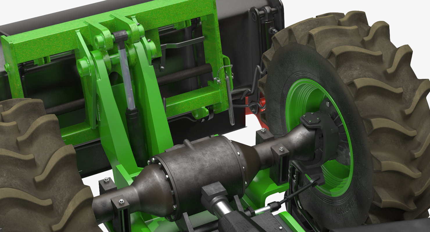 3D model Hydraulic Forklift Bucket Generic Rigged