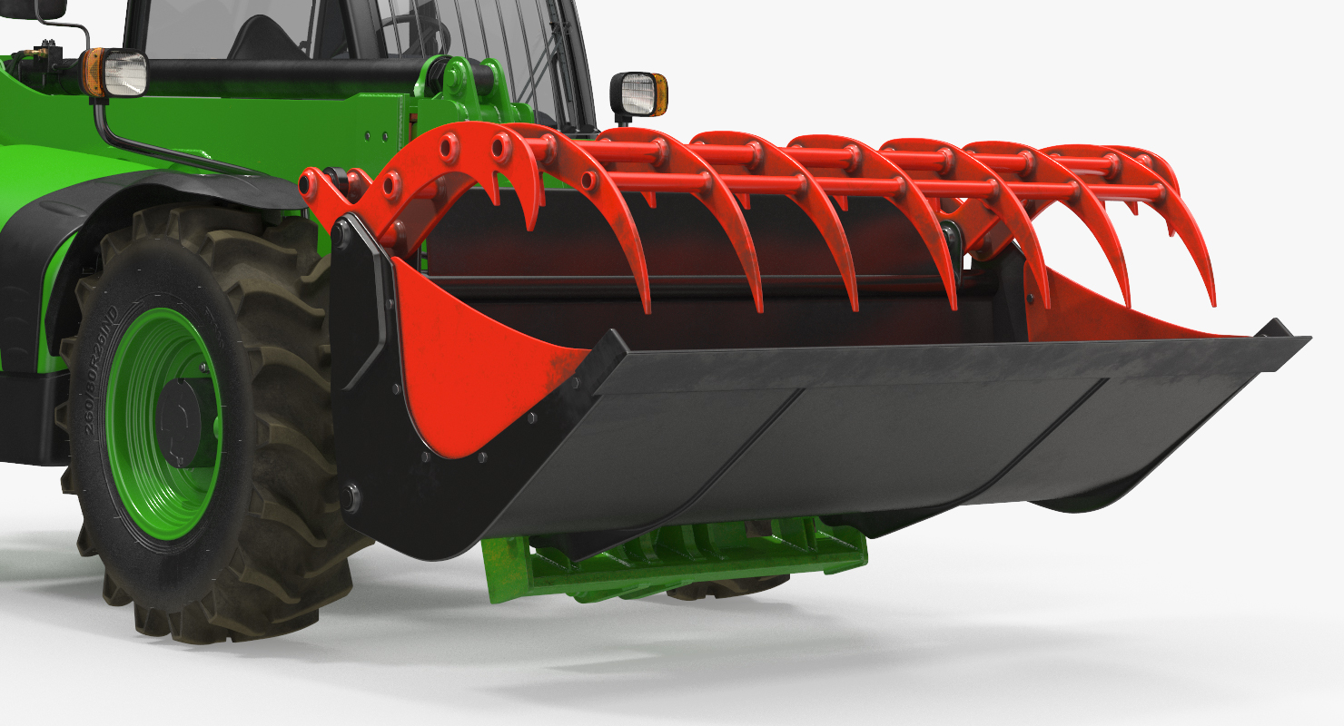 3D model Hydraulic Forklift Bucket Generic Rigged