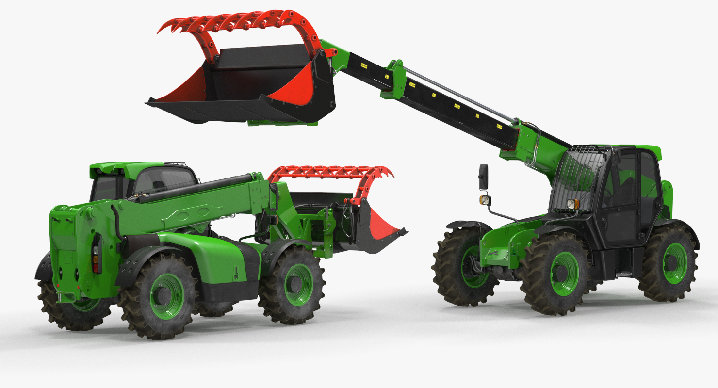 3D model Hydraulic Forklift Bucket Generic Rigged