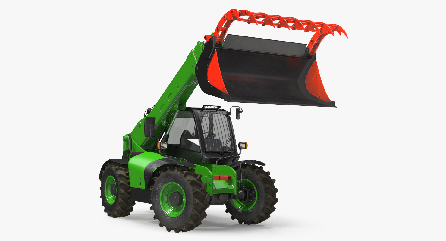 3D model Hydraulic Forklift Bucket Generic Rigged
