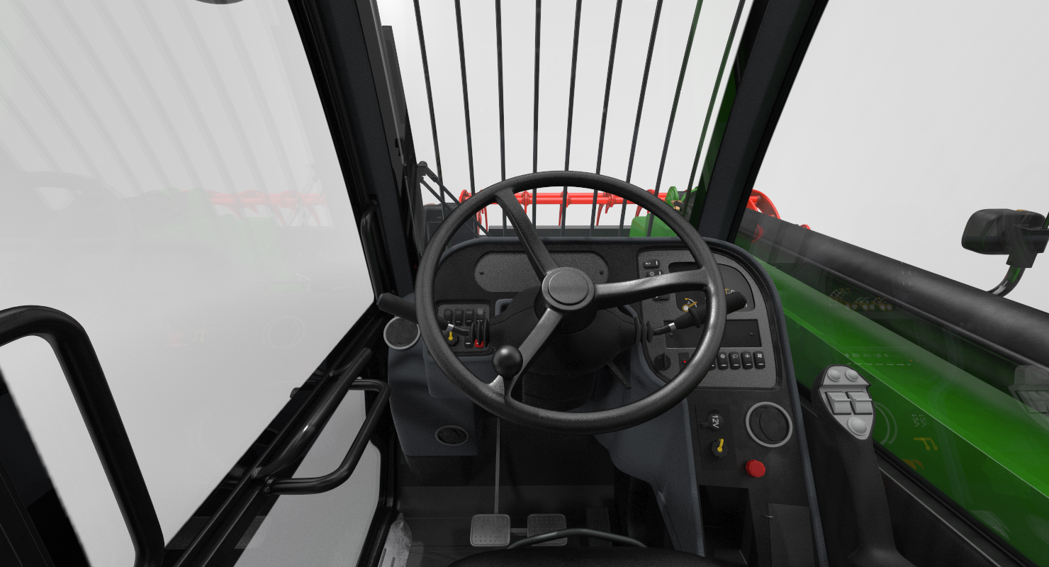 3D model Hydraulic Forklift Bucket Generic Rigged