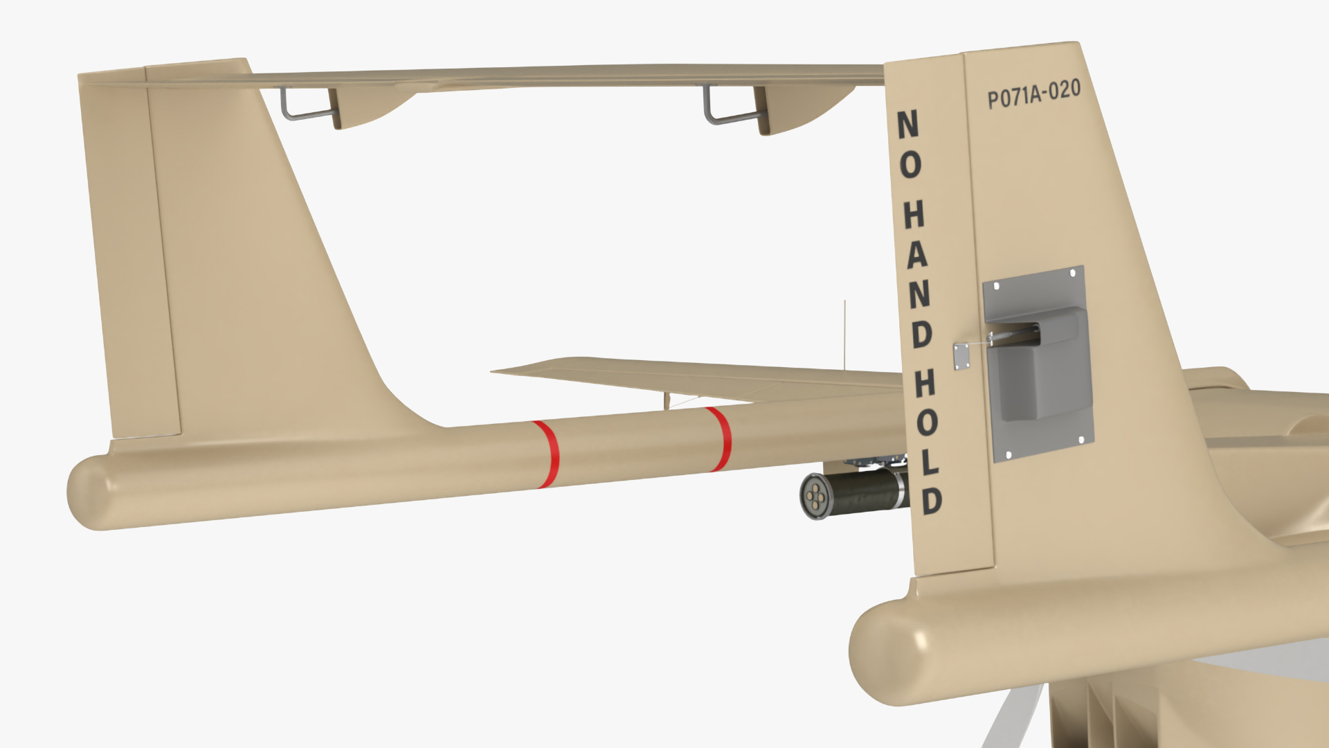 Reconnaissance Iranian Drone Mohajer-6 Sand Color 3D model