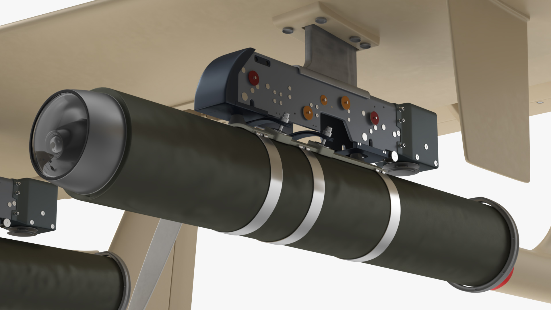 Reconnaissance Iranian Drone Mohajer-6 Sand Color 3D model