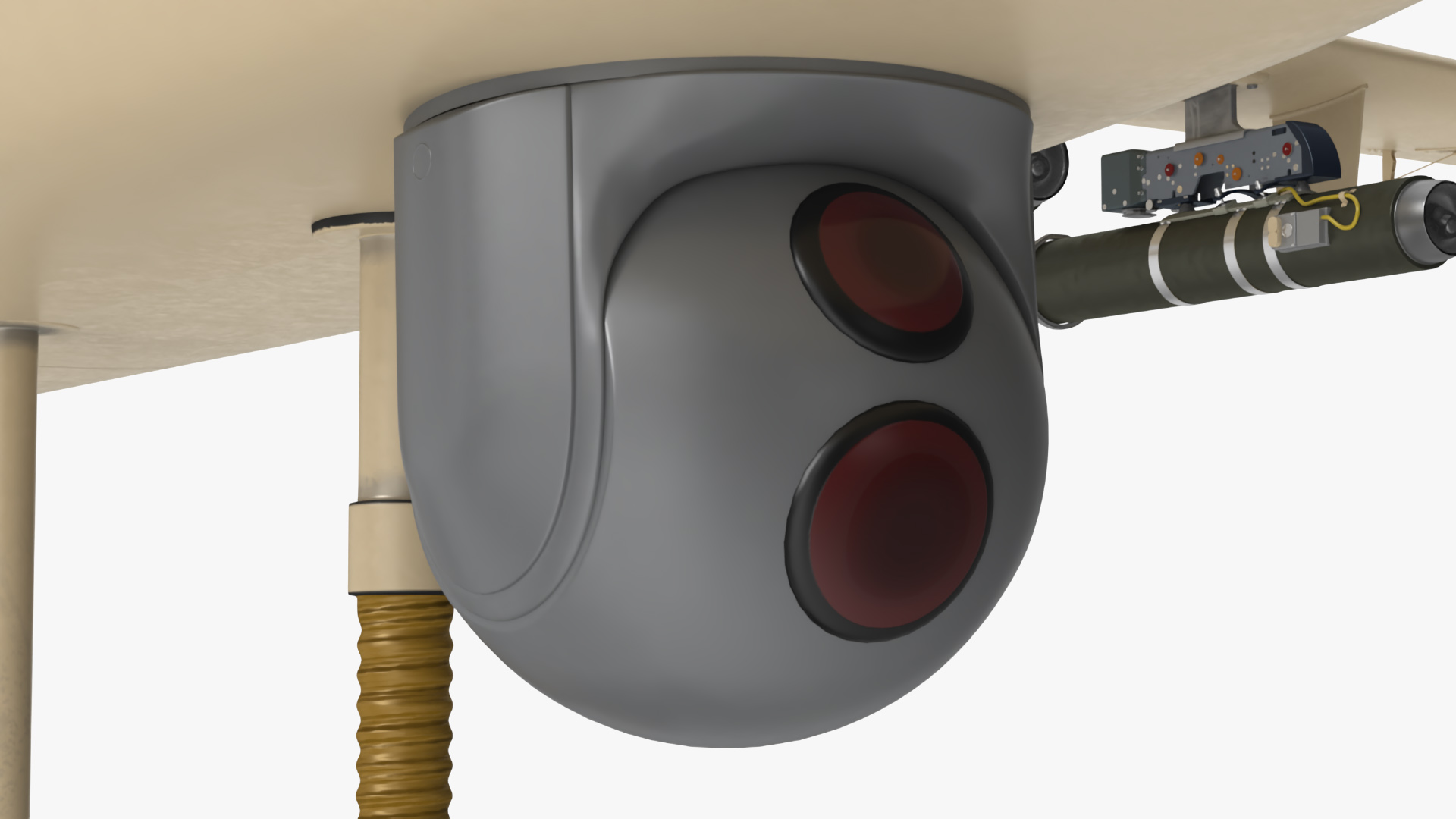 Reconnaissance Iranian Drone Mohajer-6 Sand Color 3D model