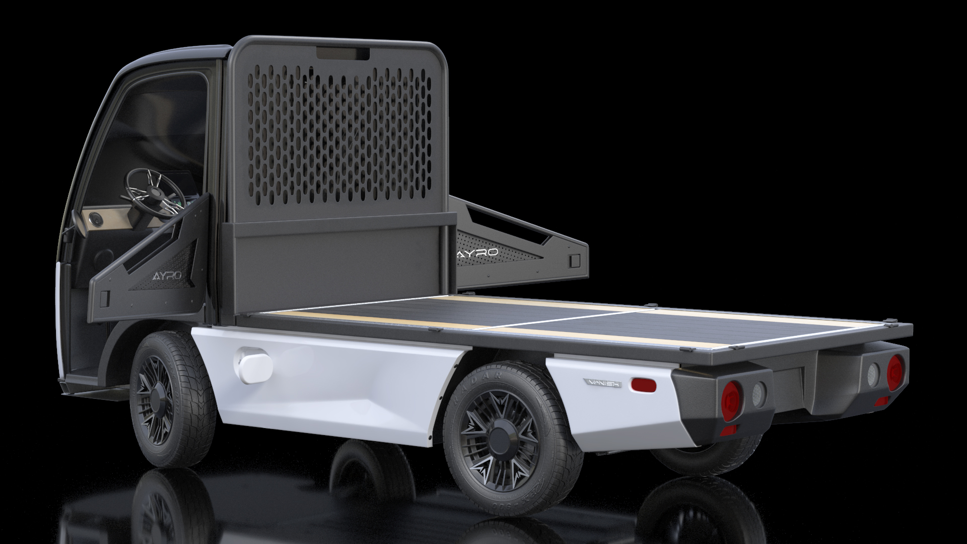 3D AYRO Vanish Electric Mini Truck Flatbed Rigged