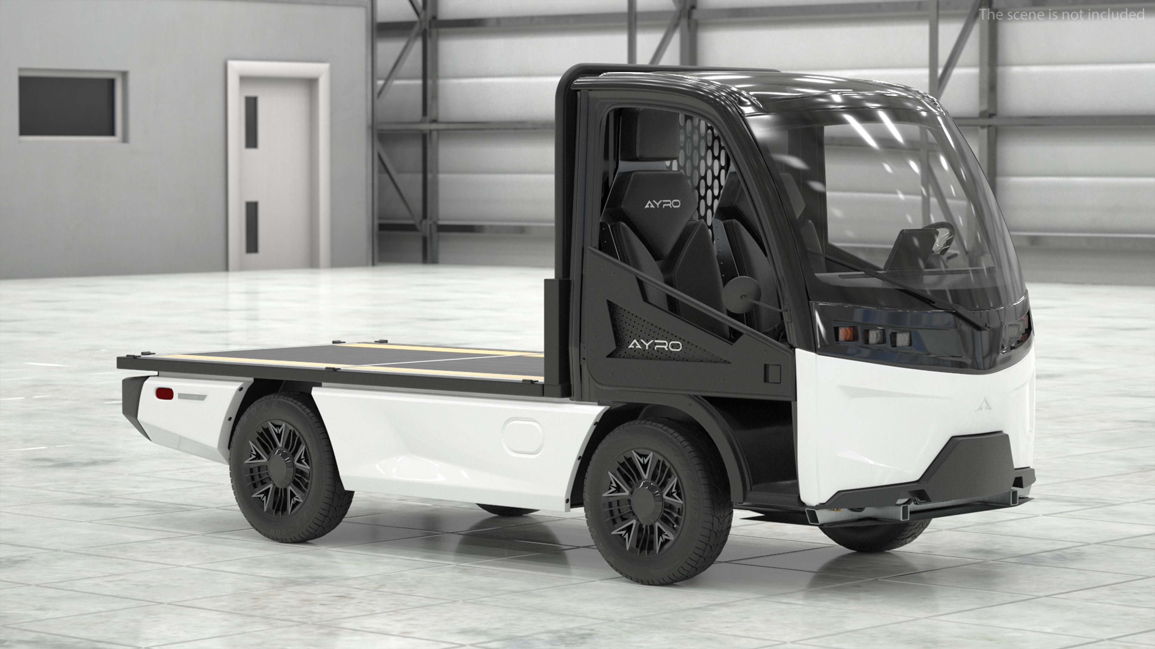 3D AYRO Vanish Electric Mini Truck Flatbed Rigged