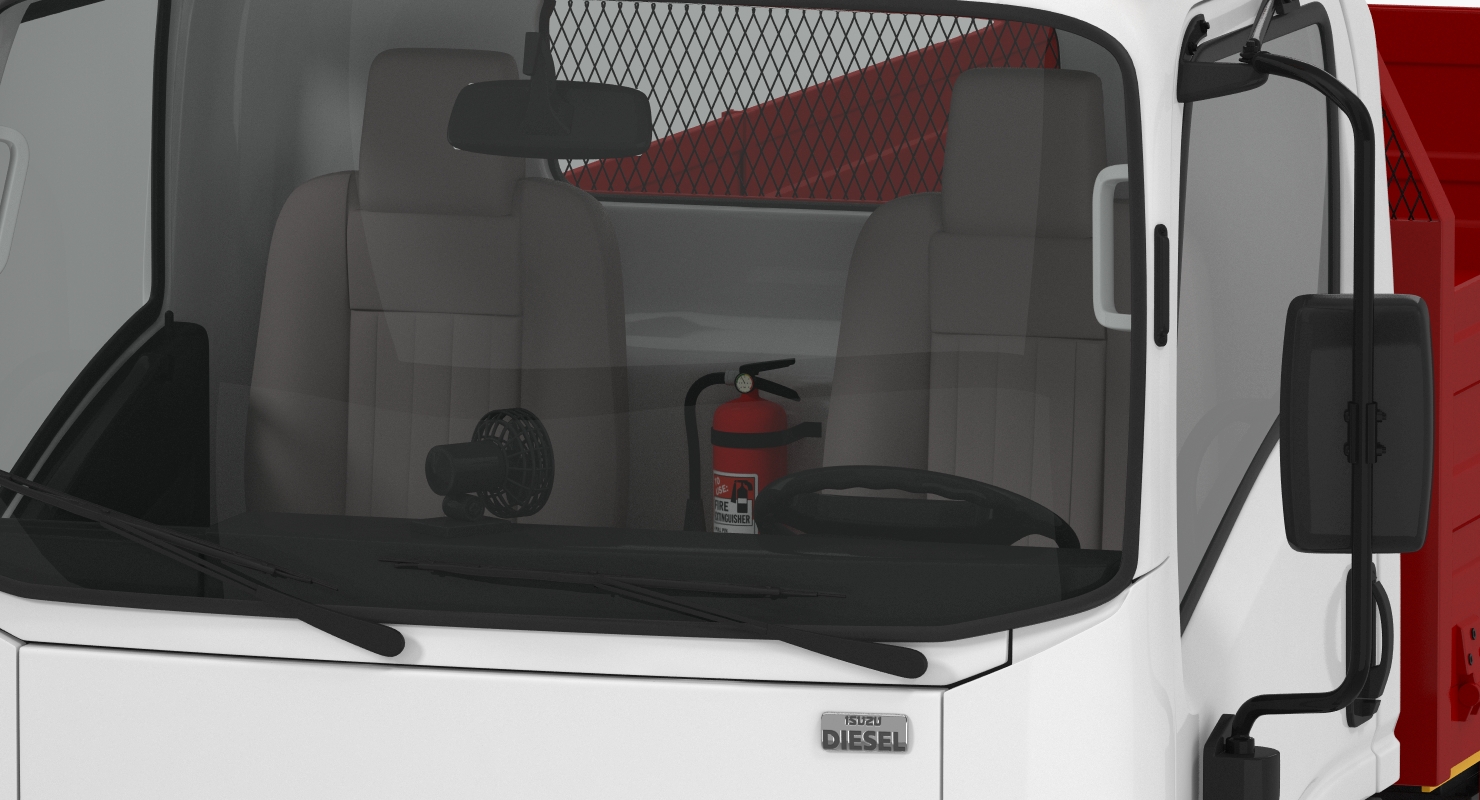 Isuzu NPR Dropside 2018 Simple Interior 3D model