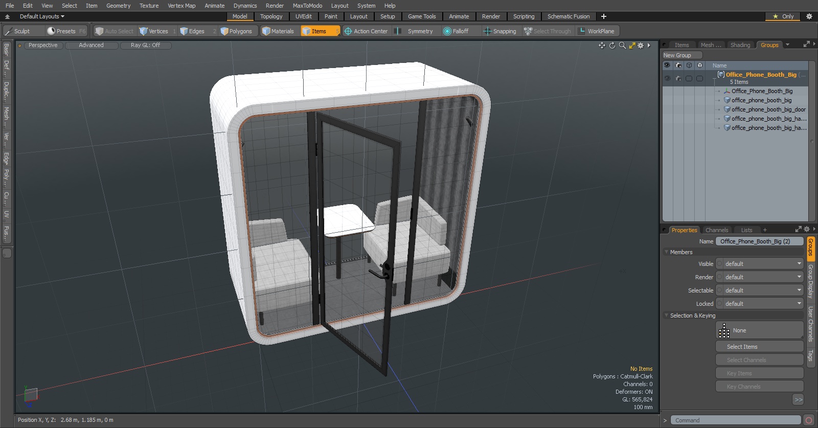 Office Phone Booth Big 3D