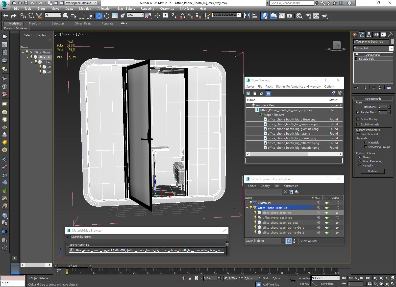 Office Phone Booth Big 3D