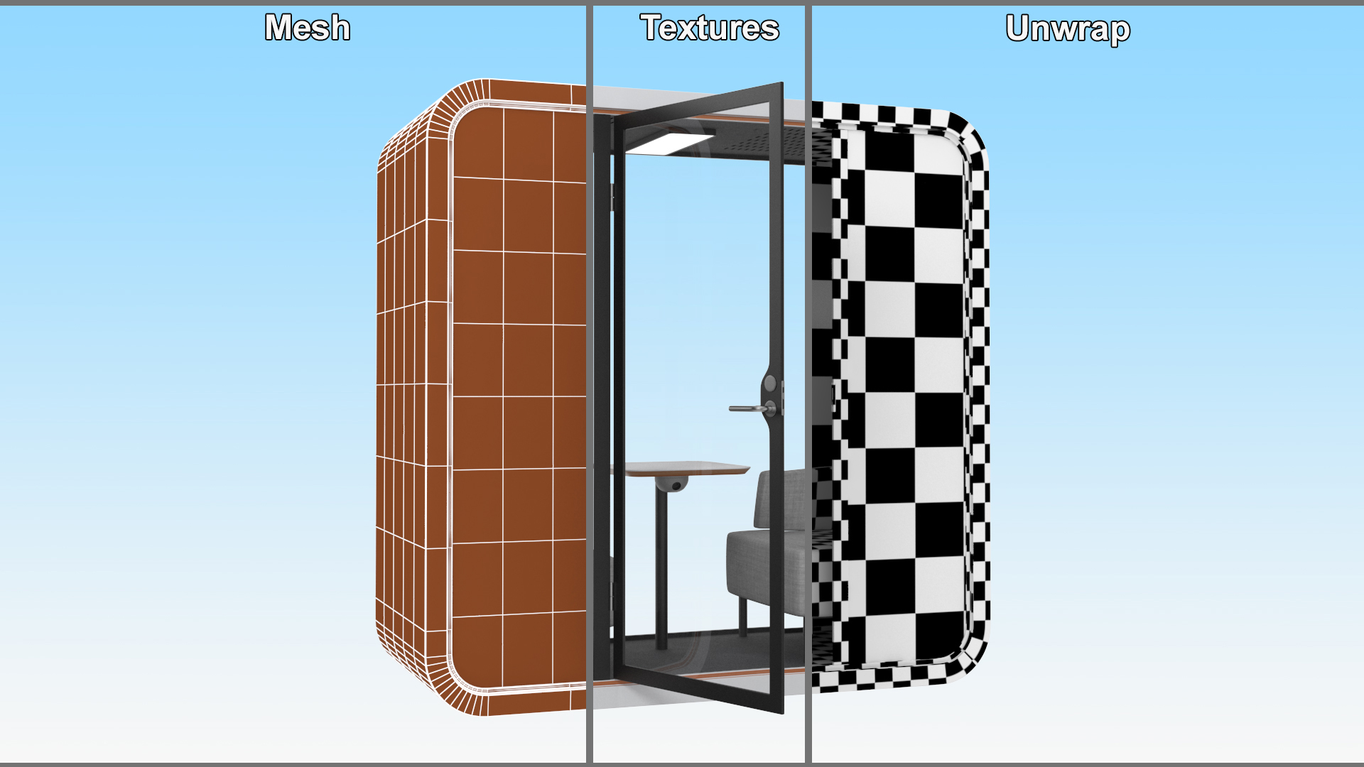 Office Phone Booth Big 3D