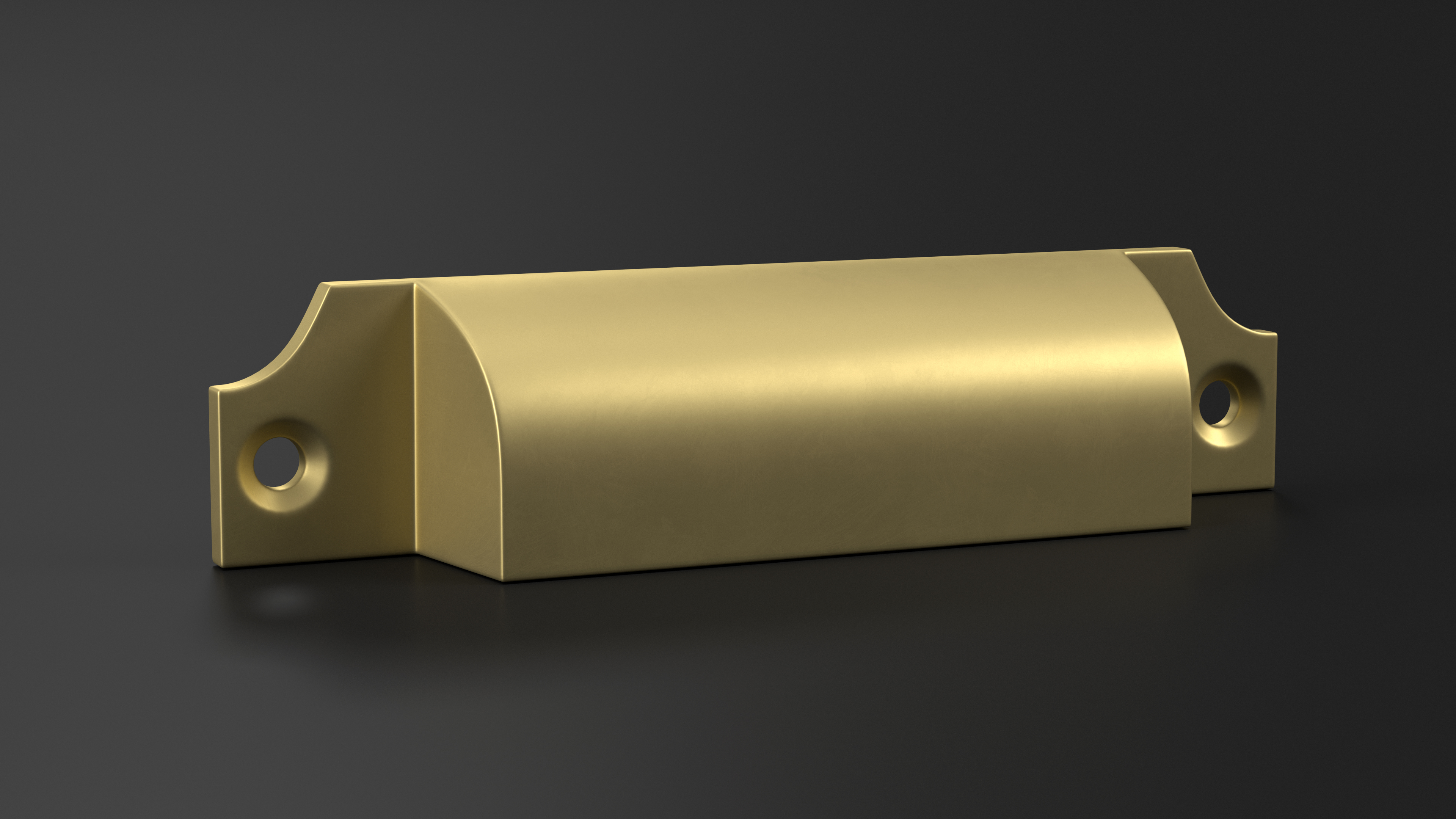 3D Kitchen Cabinet Handle Bin Pull Bronze model
