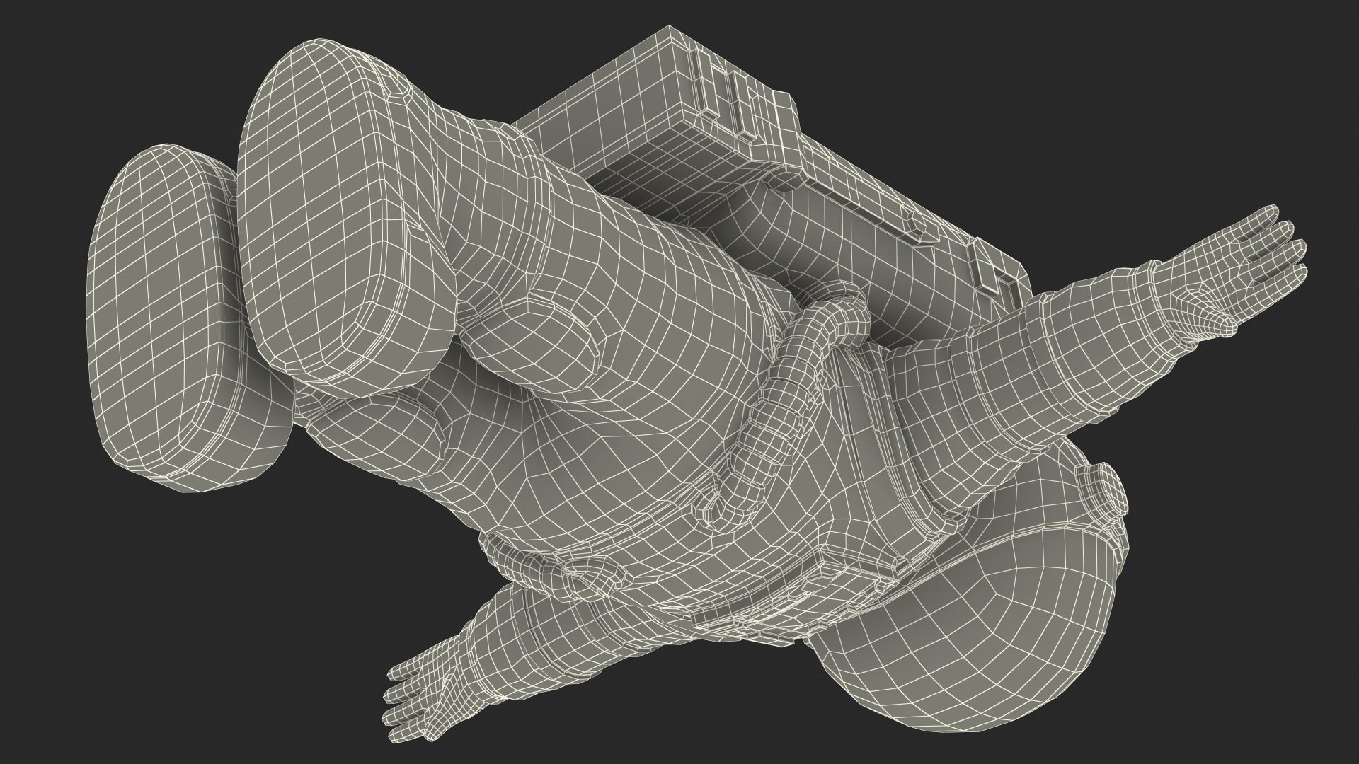 3D model Astronaut Toy Character White Rigged for Maya