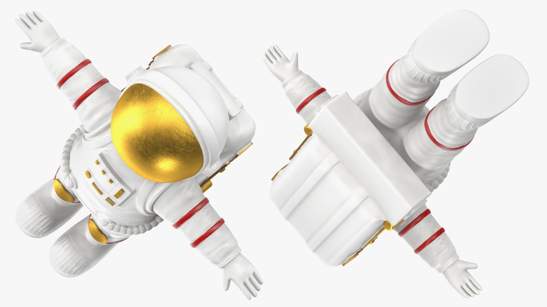 3D model Astronaut Toy Character White Rigged for Maya