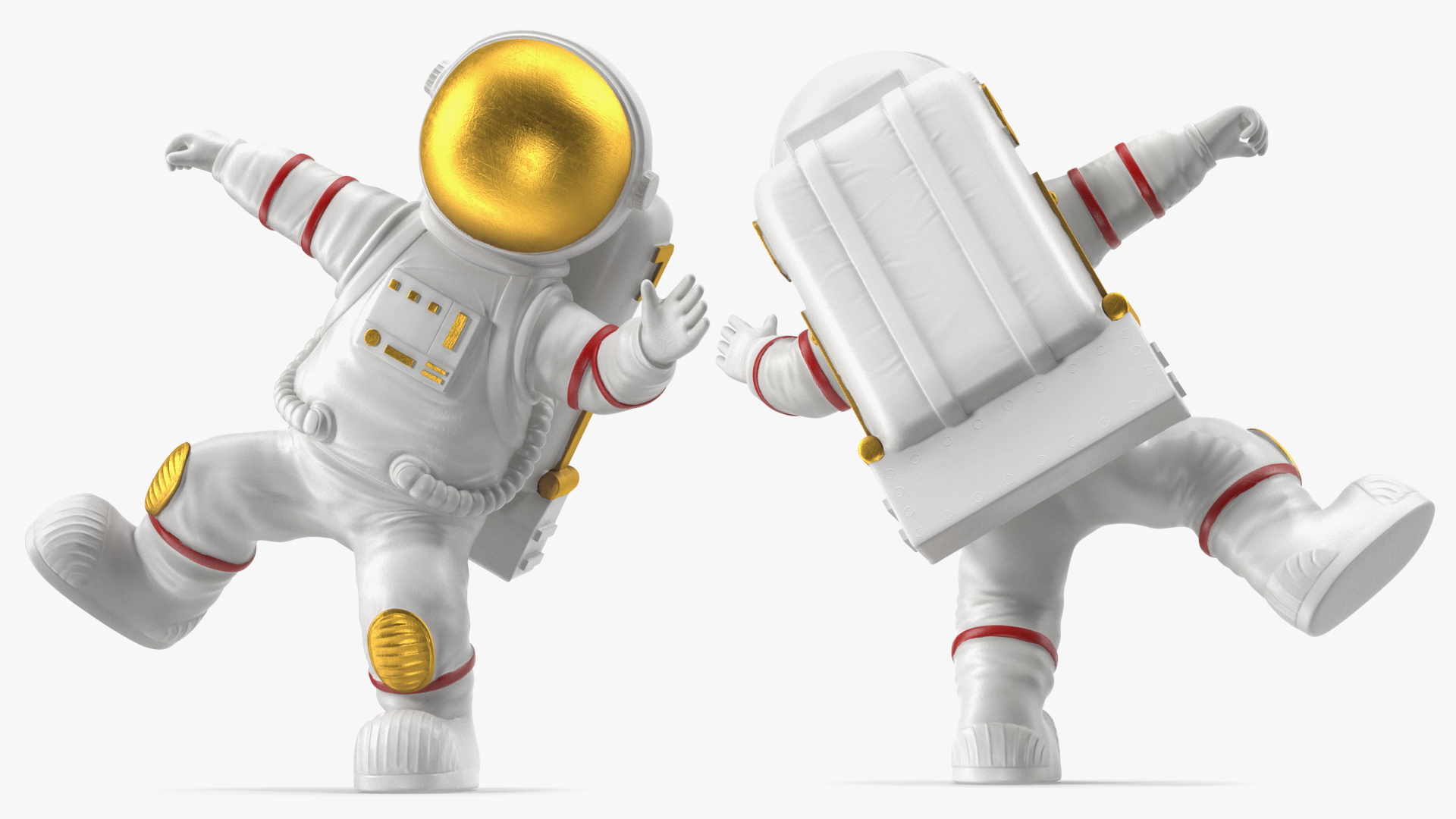 3D model Astronaut Toy Character White Rigged for Maya