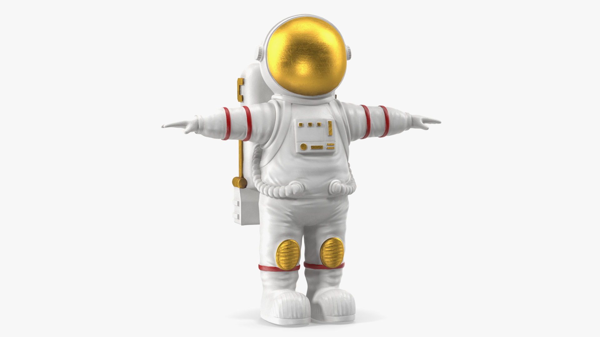 3D model Astronaut Toy Character White Rigged for Maya