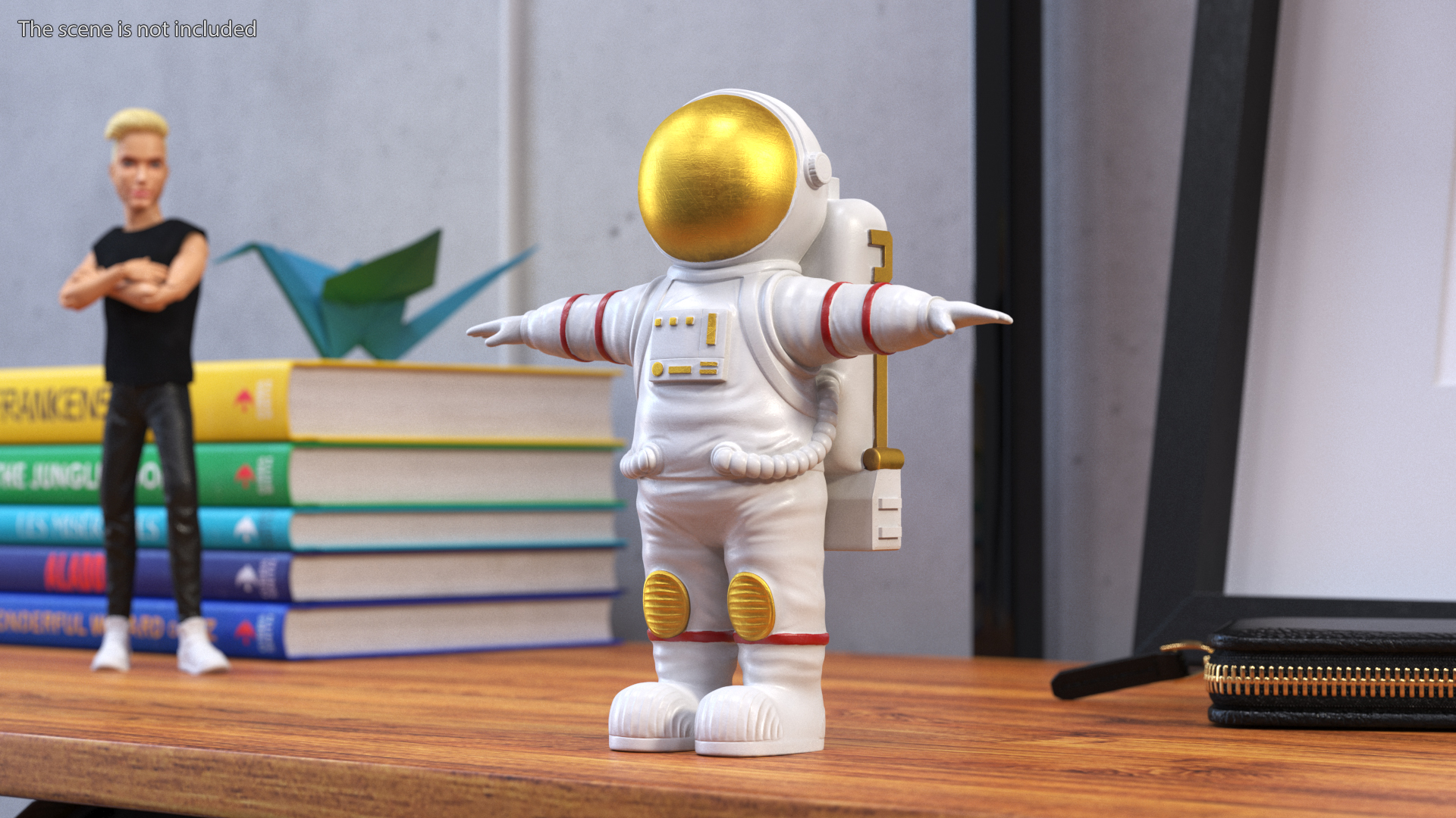 3D model Astronaut Toy Character White Rigged for Maya