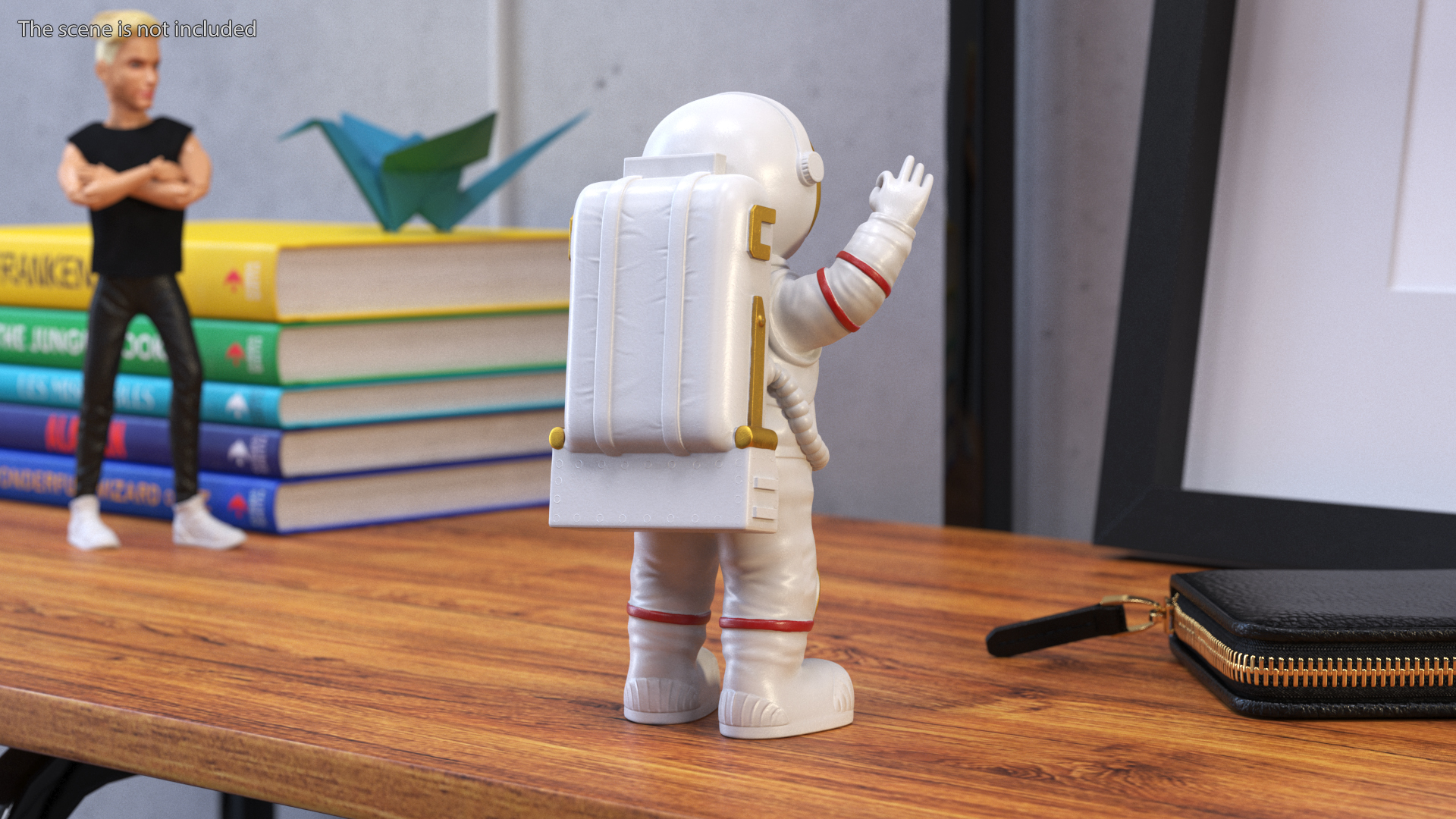 3D model Astronaut Toy Character White Rigged for Maya
