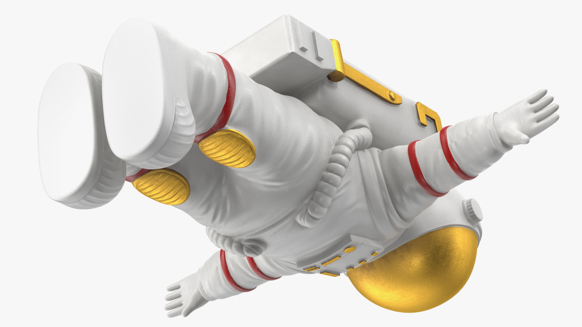 3D model Astronaut Toy Character White Rigged for Maya