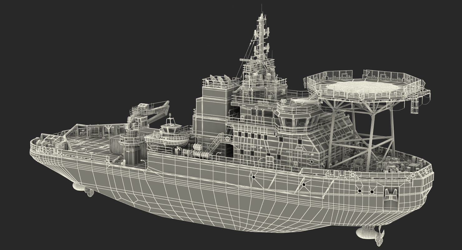 Asymmetric Icebreaker Baltika Oblique 3D