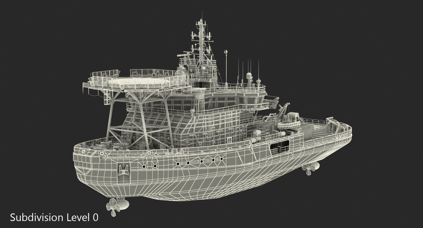 Asymmetric Icebreaker Baltika Oblique 3D