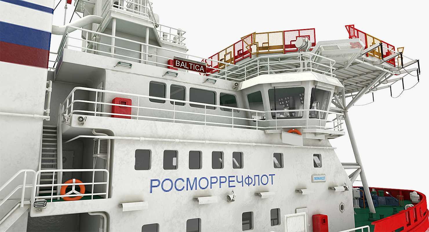 Asymmetric Icebreaker Baltika Oblique 3D