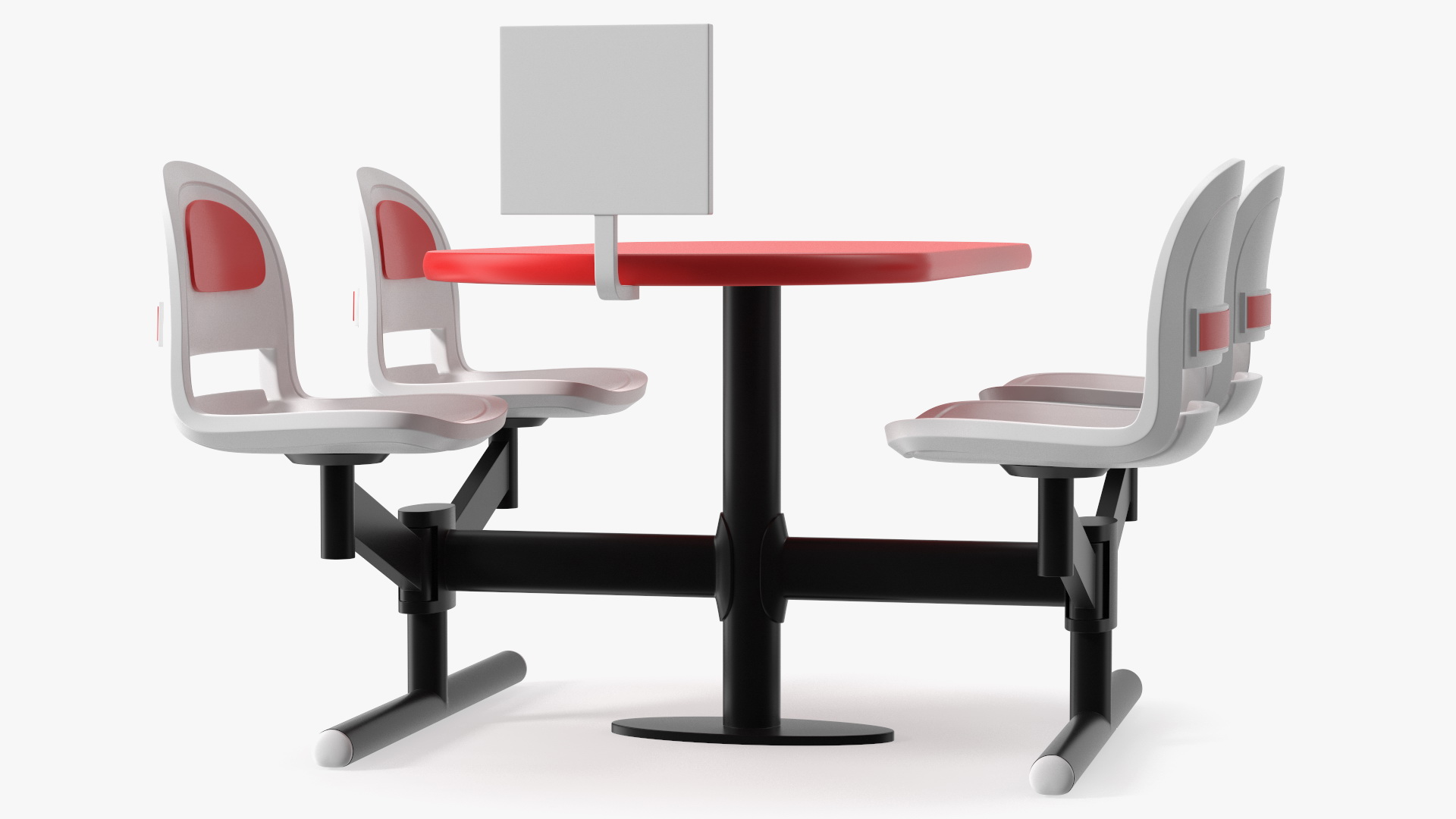 3D model Bowling Center Table with Scoreboard Red