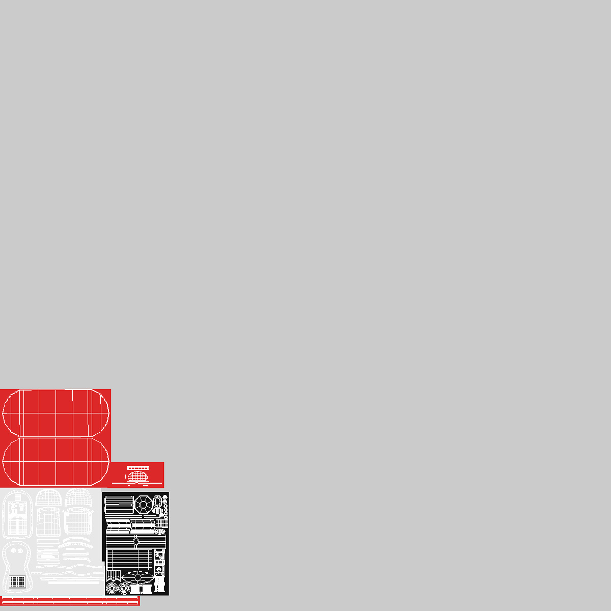 3D model Bowling Center Table with Scoreboard Red