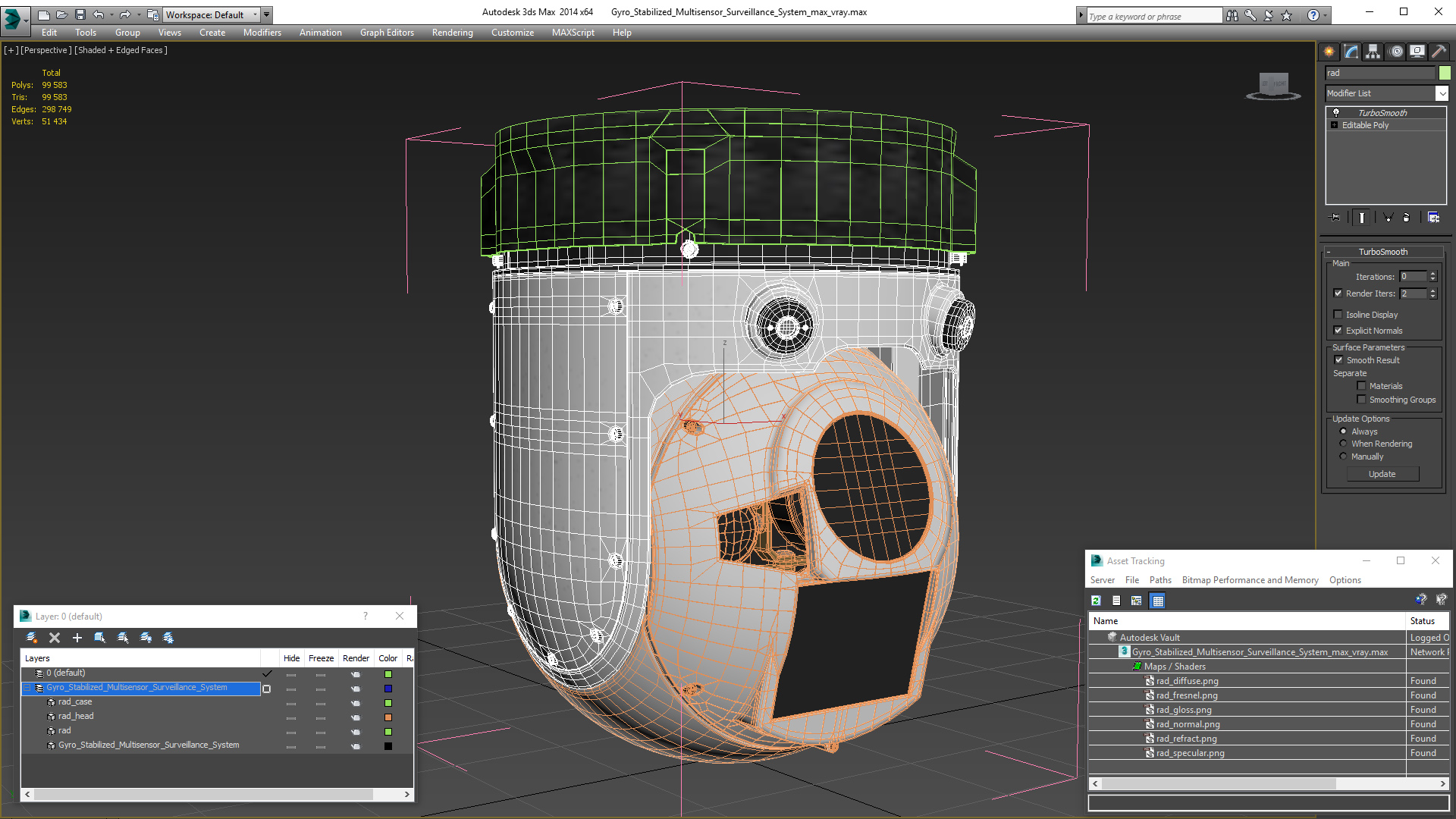 Gyro Stabilized Multisensor Surveillance System 3D