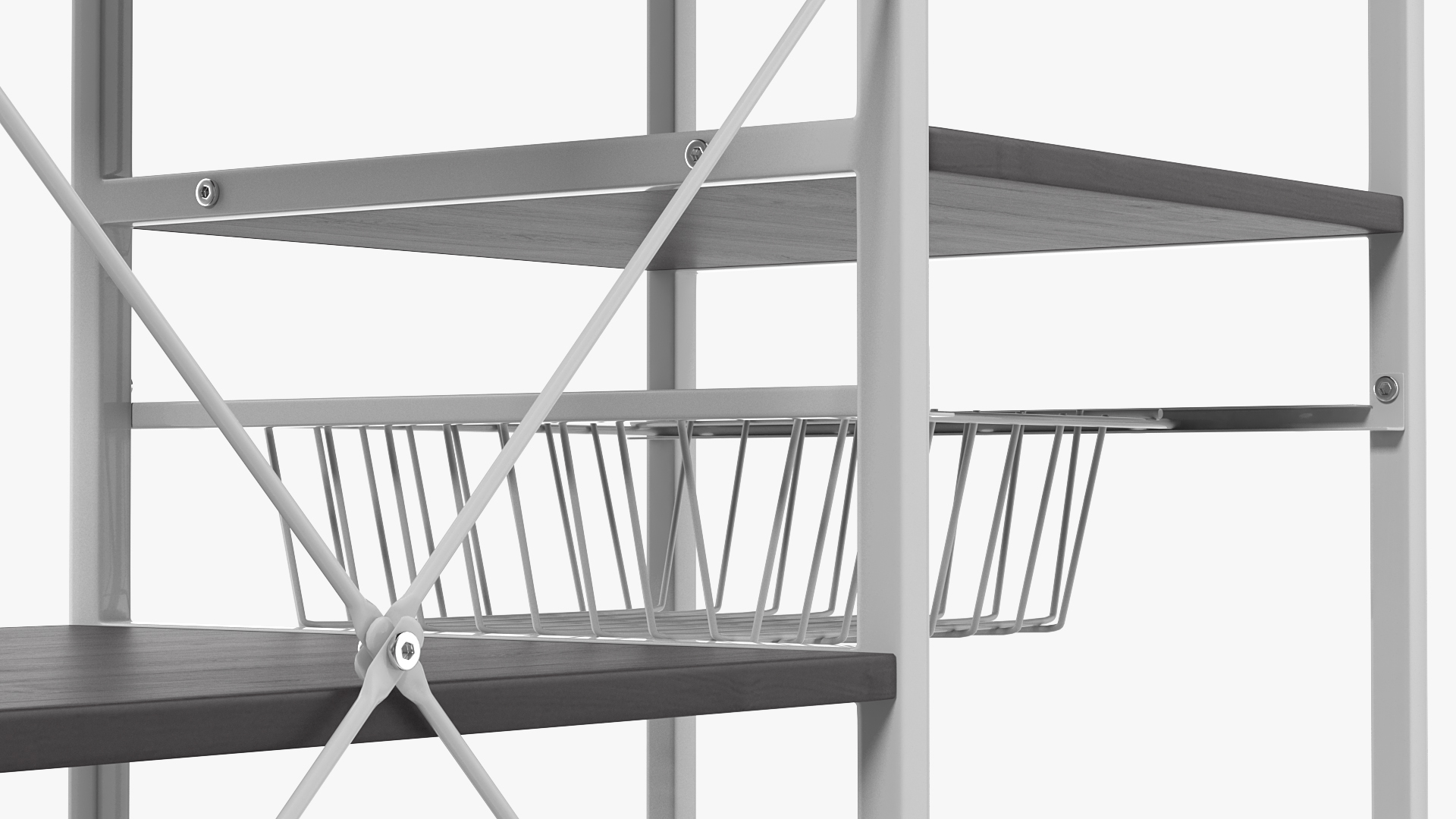 3D Multipurpose Kitchen Bakers Rack Black model