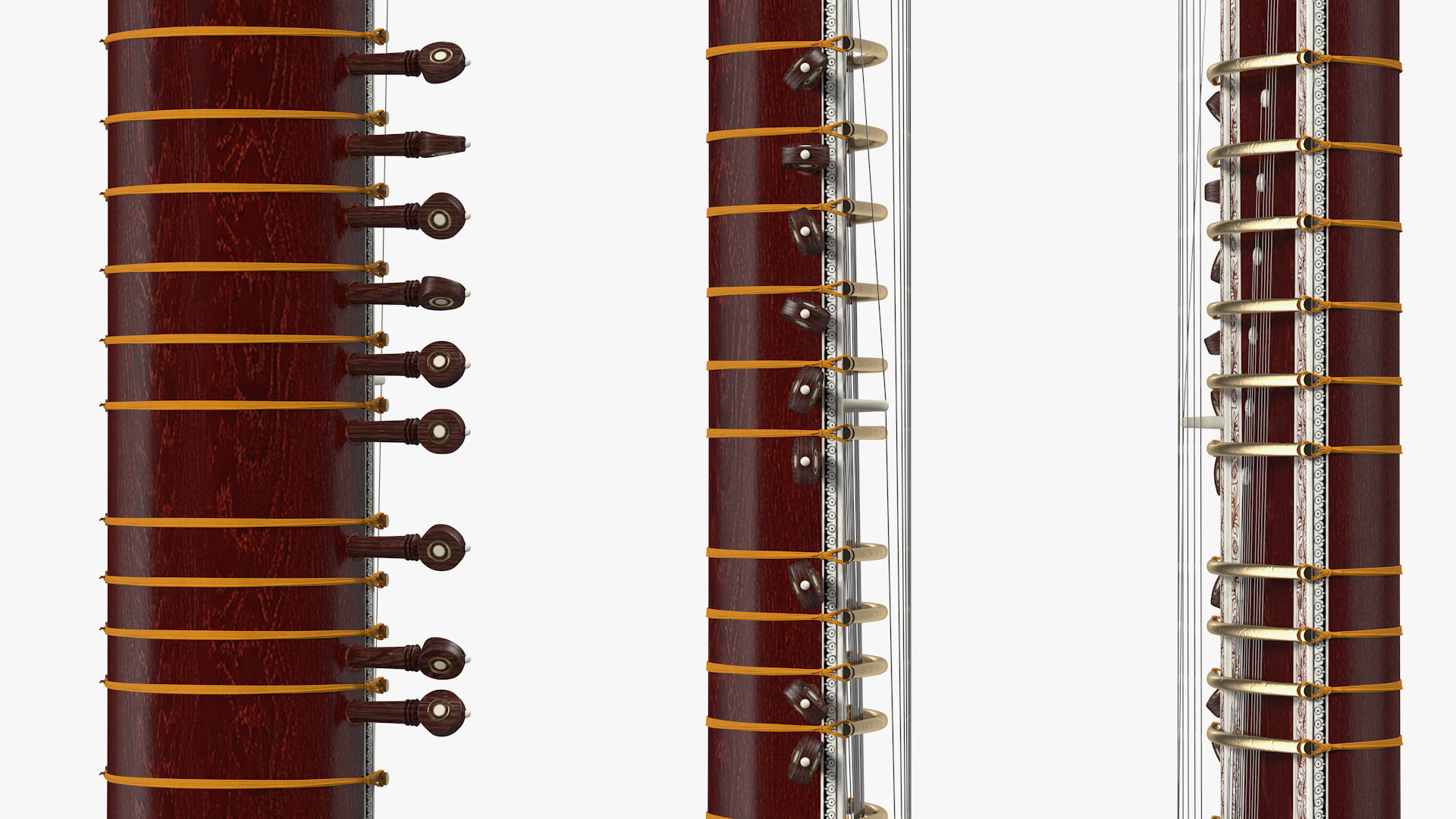 3D Sitar Indian Classical Musical Instrument
