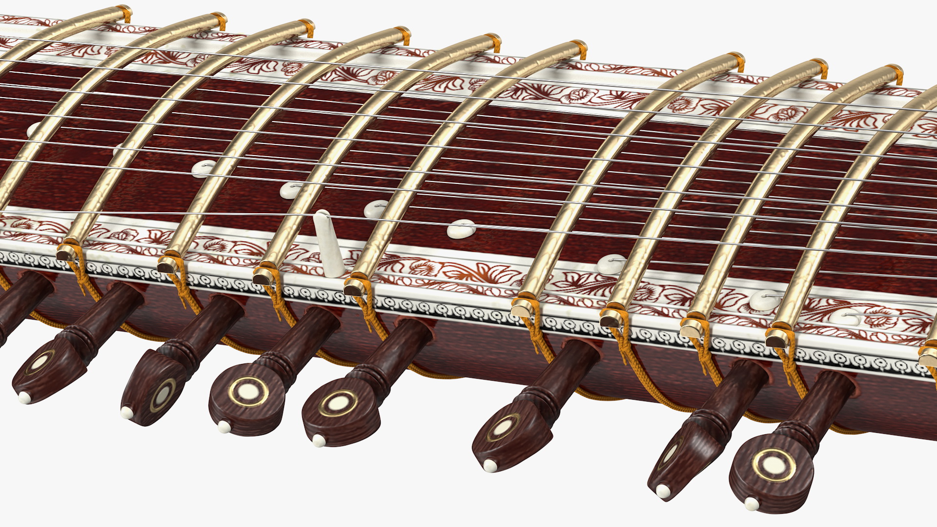 3D Sitar Indian Classical Musical Instrument