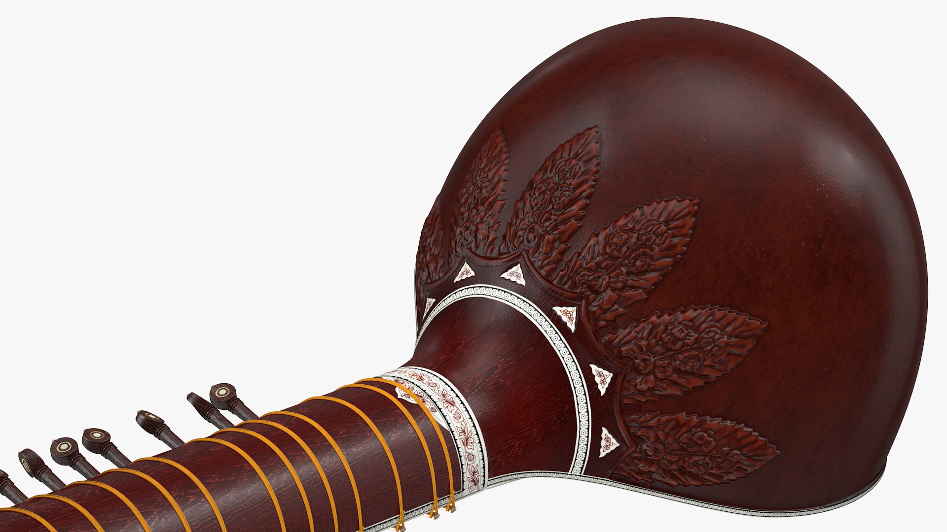 3D Sitar Indian Classical Musical Instrument